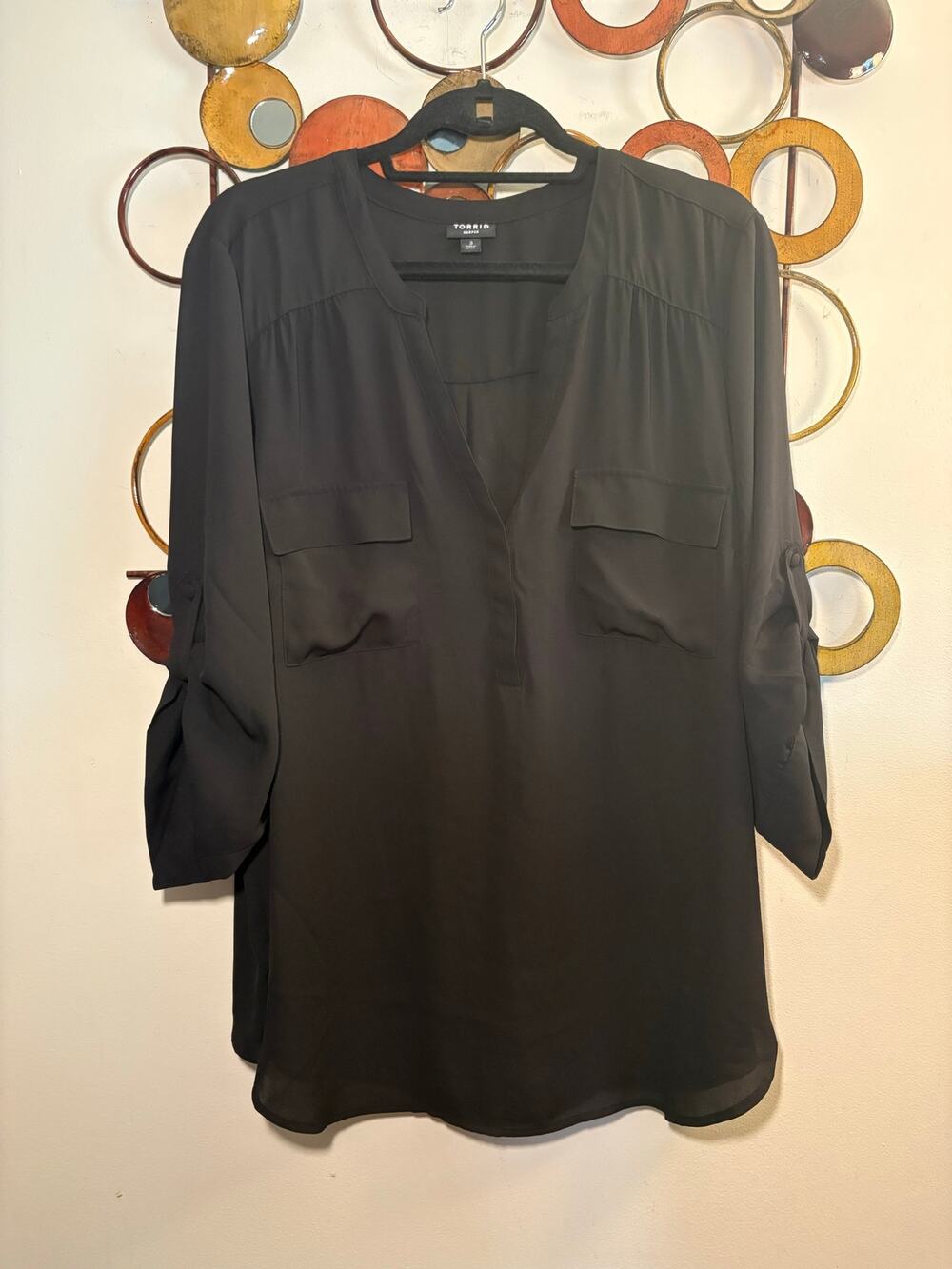 Woman’s Torrid black Harper style shirt 3 (3x)